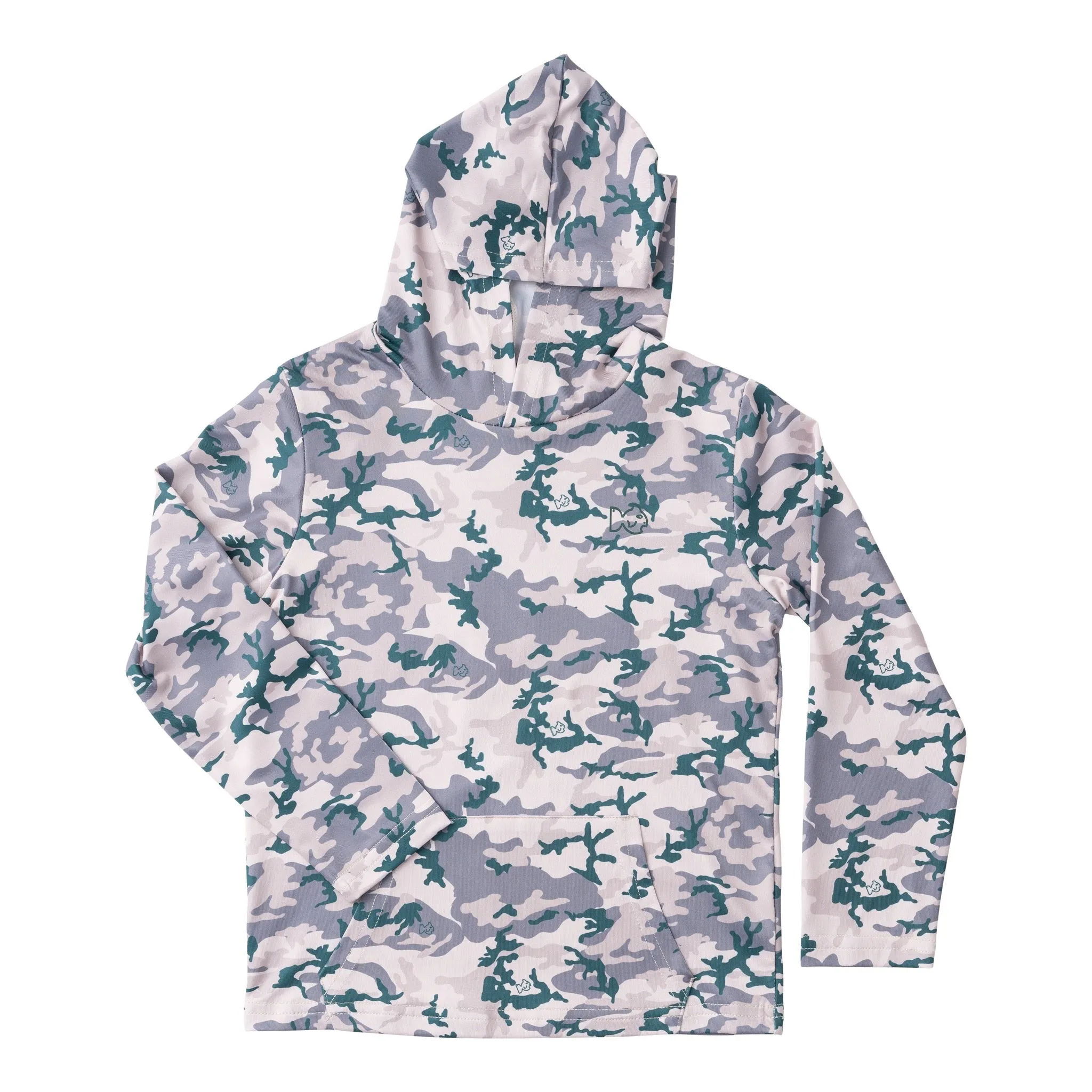 Kid's Pro Performance Hoodie Fishing T-shirt in New Neutral Camo