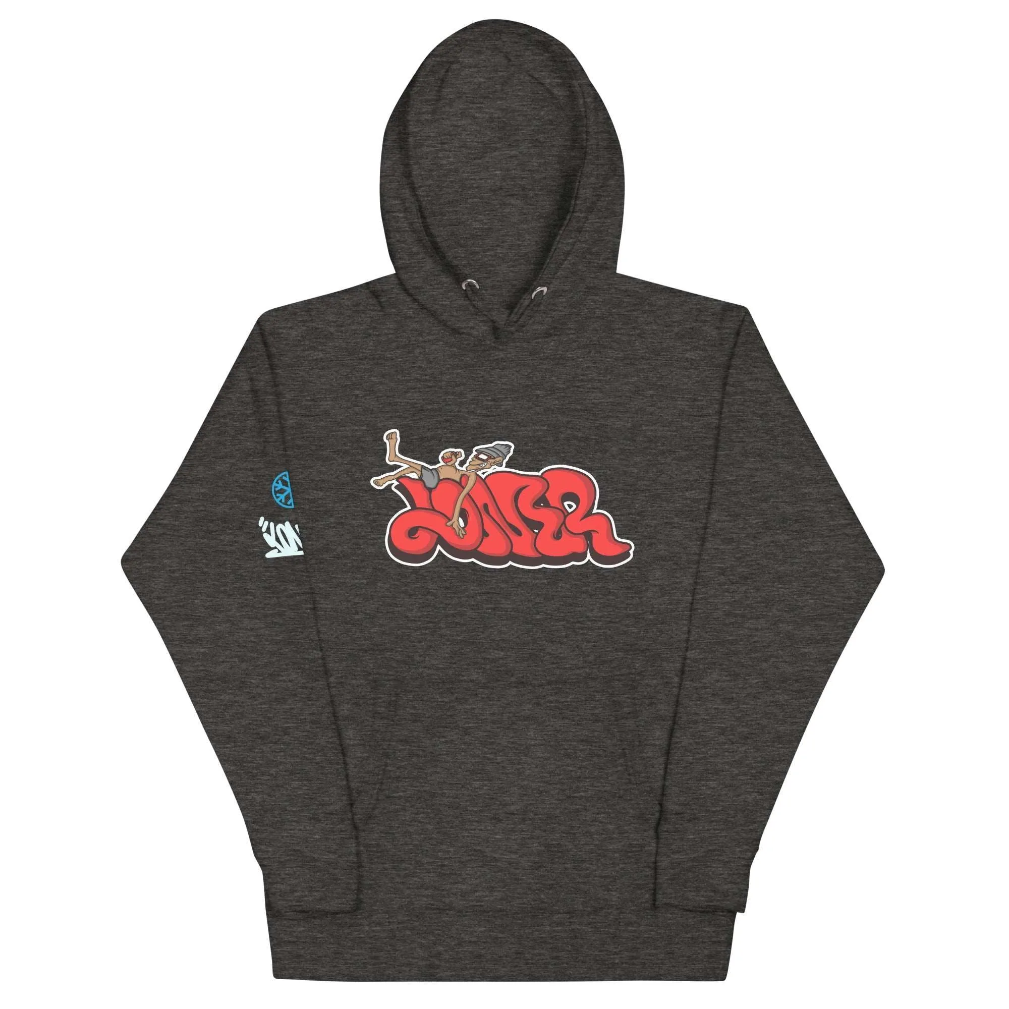 Loner Graffiti Piece Hoodie | Dark Gray