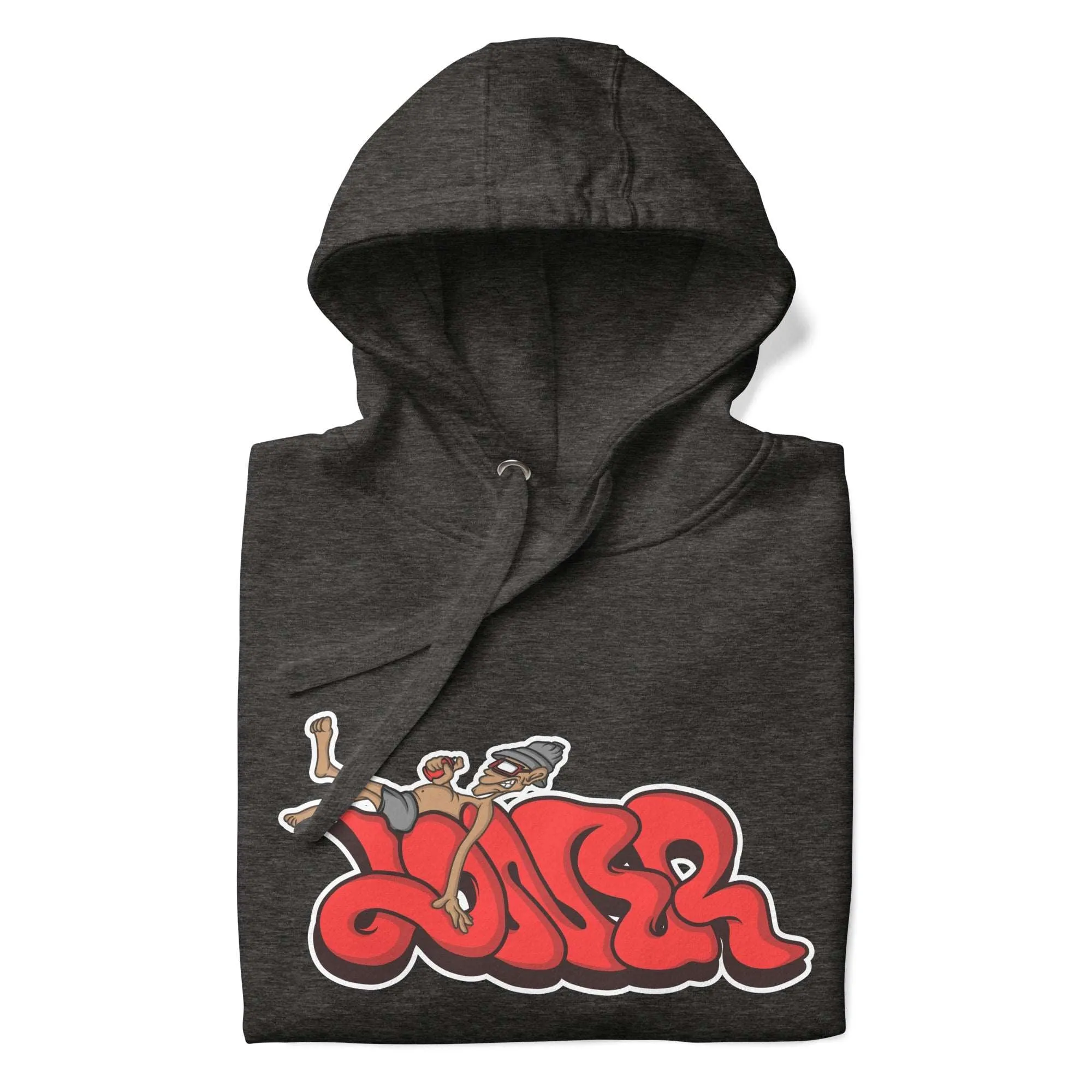 Loner Graffiti Piece Hoodie | Dark Gray