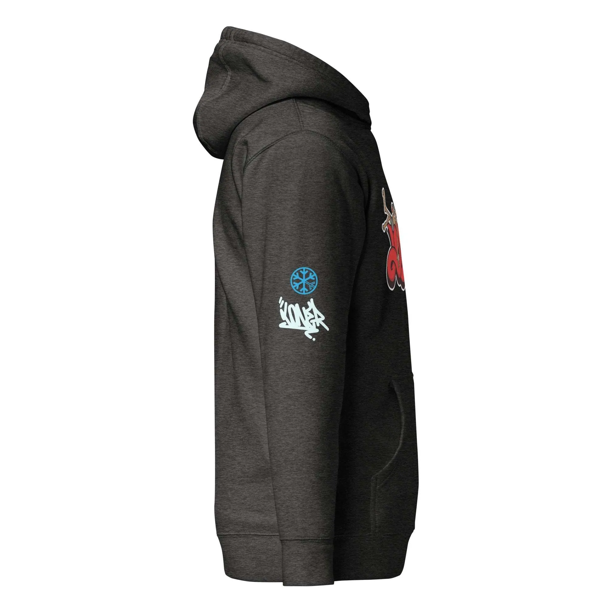 Loner Graffiti Piece Hoodie | Dark Gray