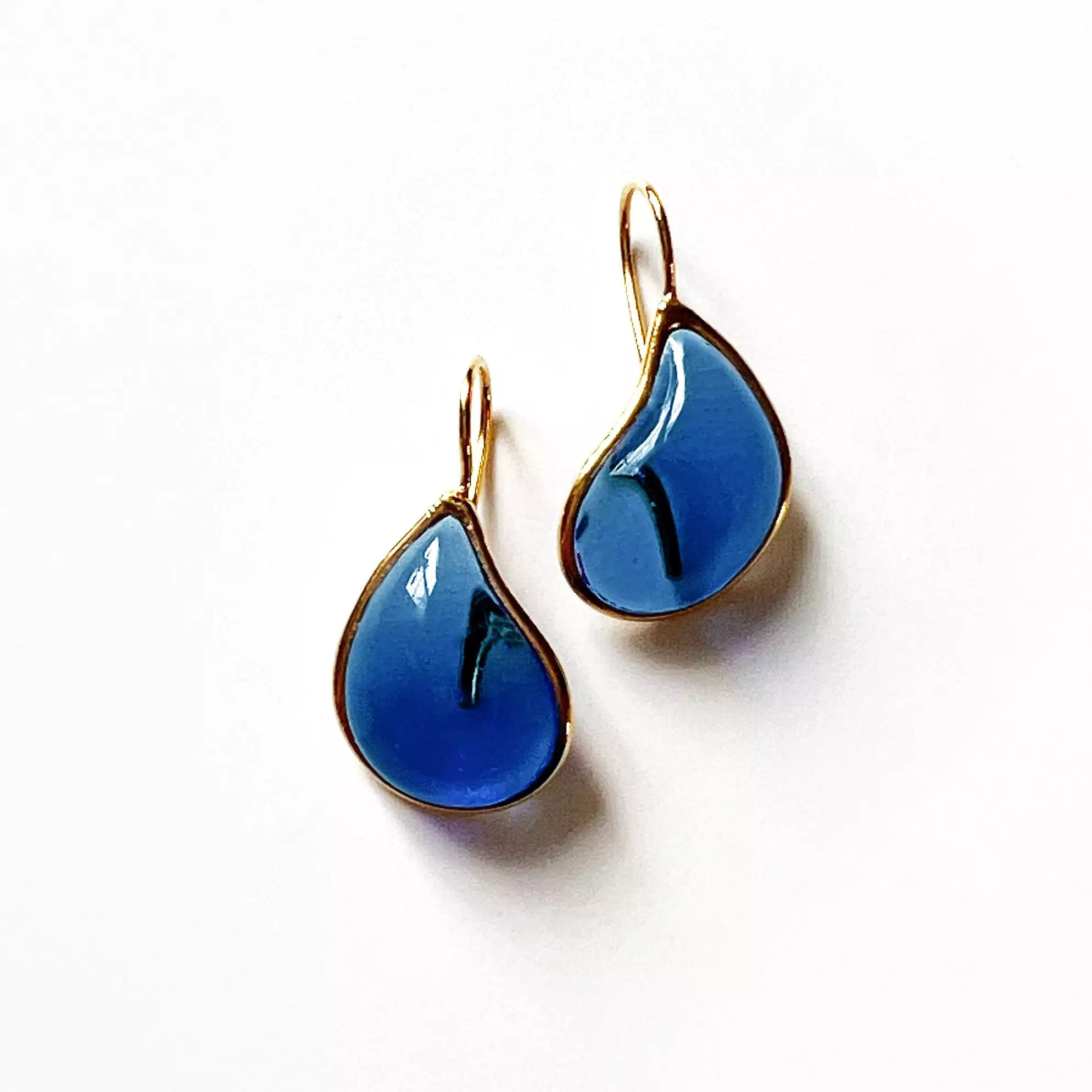 LOULOU SIMPLE EARRINGS BLUE