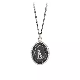 Love My Dog Necklace Talisman Necklace (Sterling Silver 20)