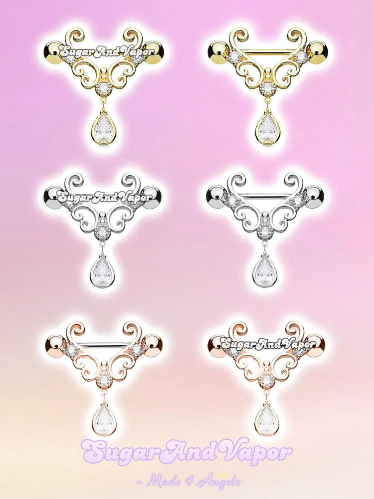 Maia Butterfly Nipple Rings Set