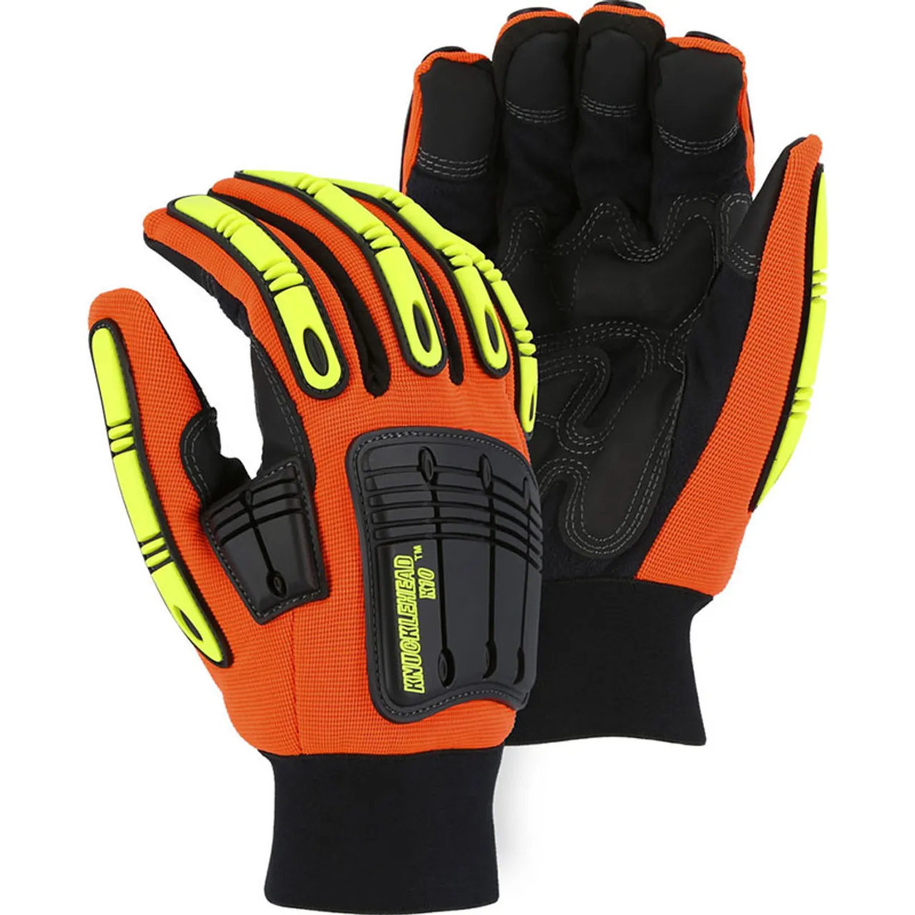 Majestic Case of 72 Pair Hi Vis Cut Level A3 Mechanics Gloves 21247-CASE