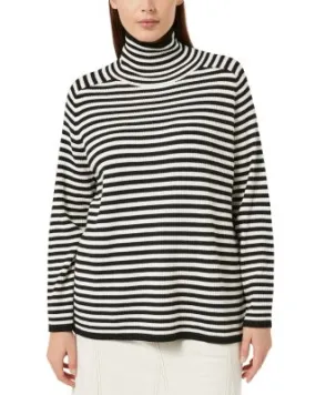 Marina Rinaldi Striped Turtleneck Sweater