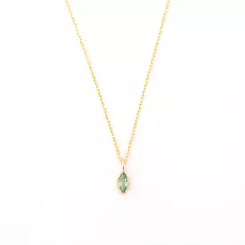 Marquise Green Sapphire Wisp Necklace