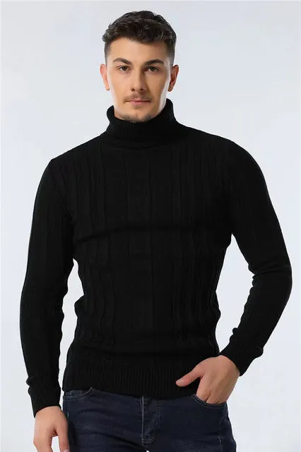 Men's Casual Warm Striped Sweater