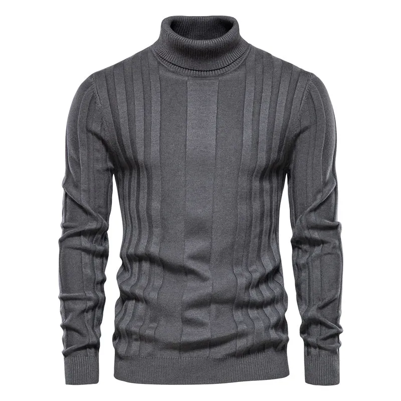 Men's Casual Warm Striped Sweater