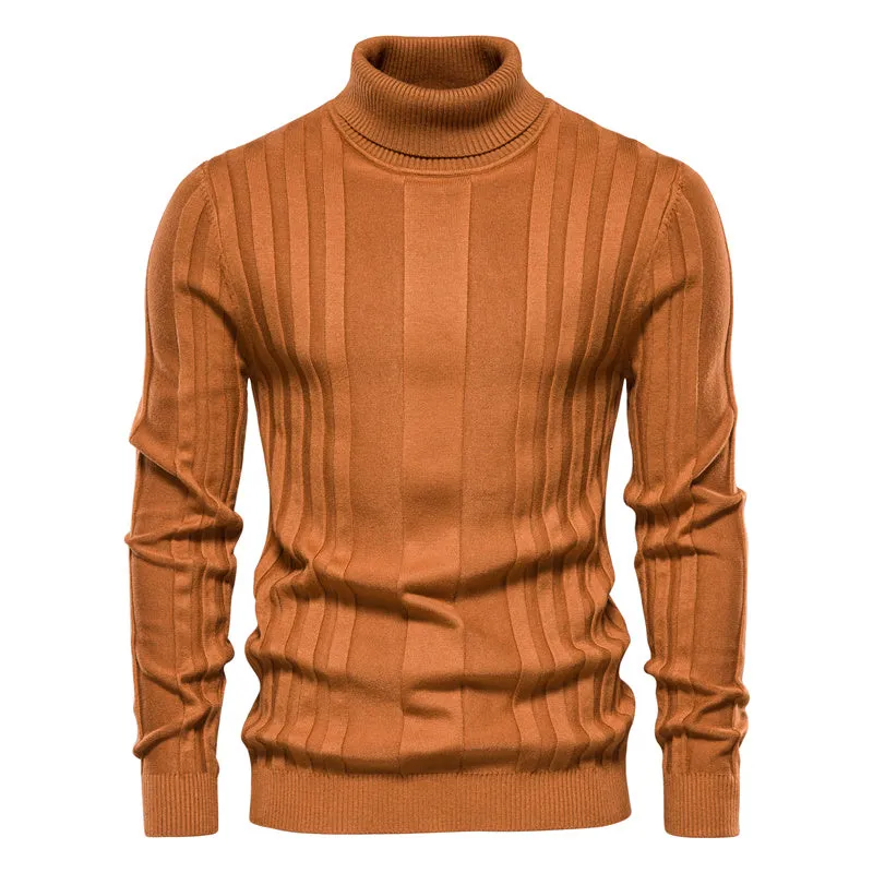 Men's Casual Warm Striped Sweater