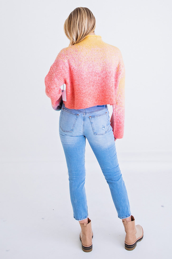 Mix Yarn Mock Sweater