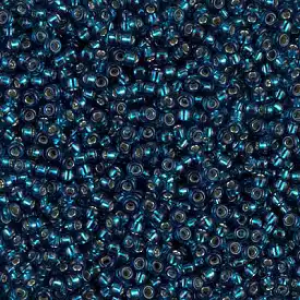 Miyuki Boncuk, MiyukiRoundBeads15/0-1425 Dyed Silver Lined Blue Zircon