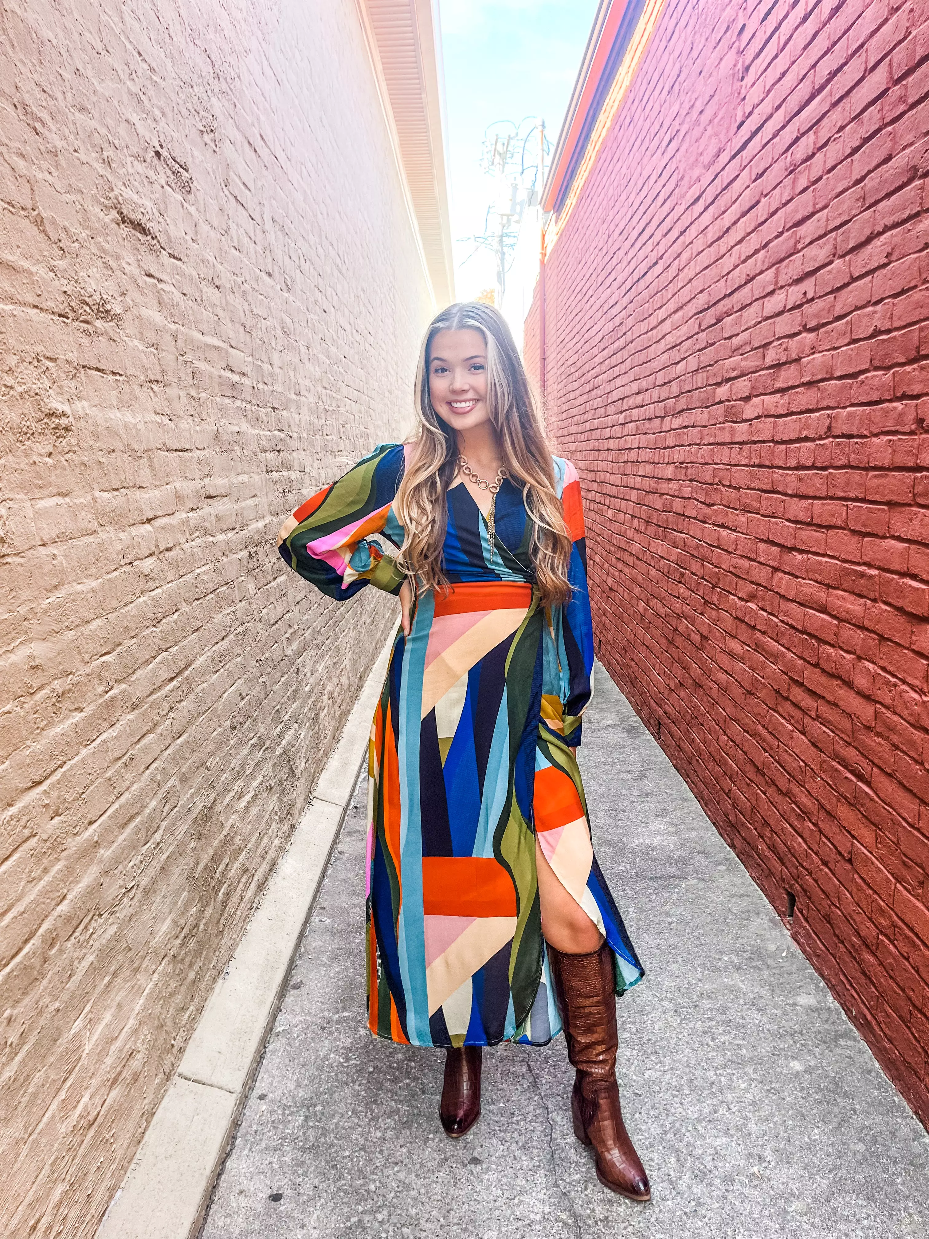 Mosaic Masterpiece Midi/Maxi Wrap Dress