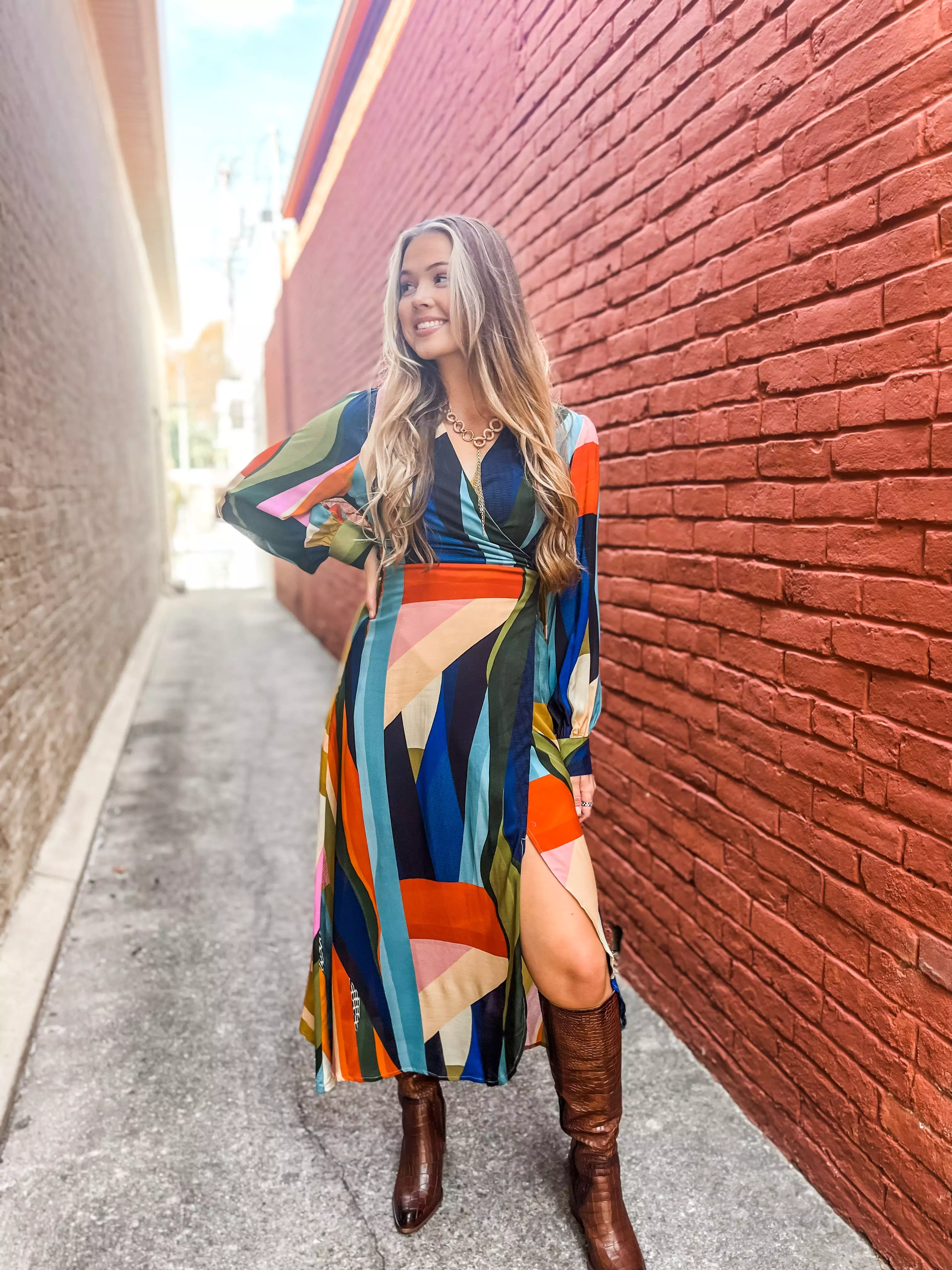 Mosaic Masterpiece Midi/Maxi Wrap Dress