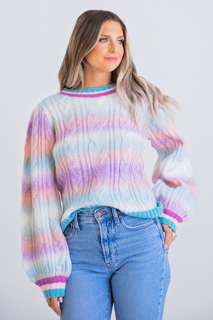 Multi Yarn Cable Sweater