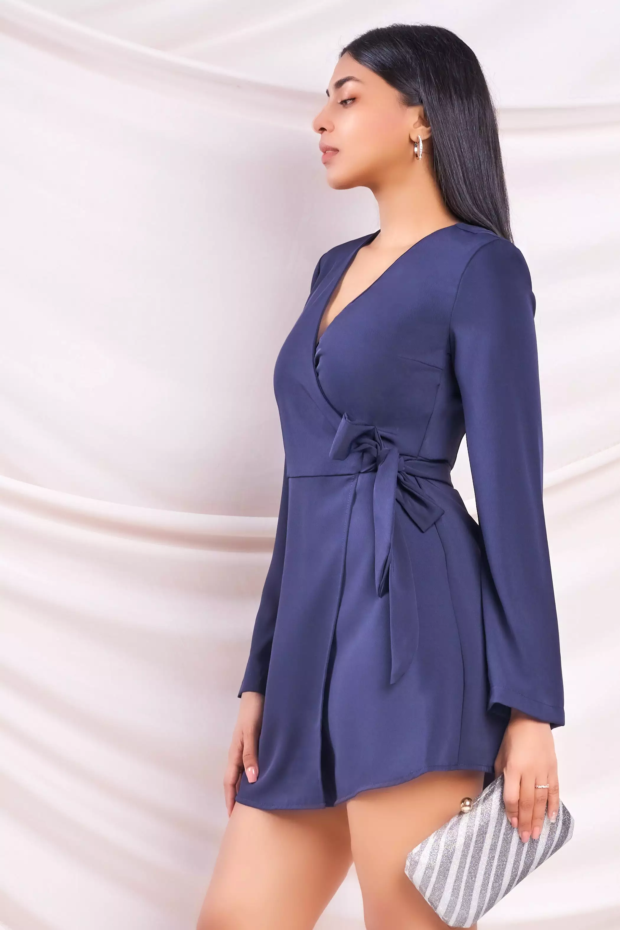 Navy Wrap Dress