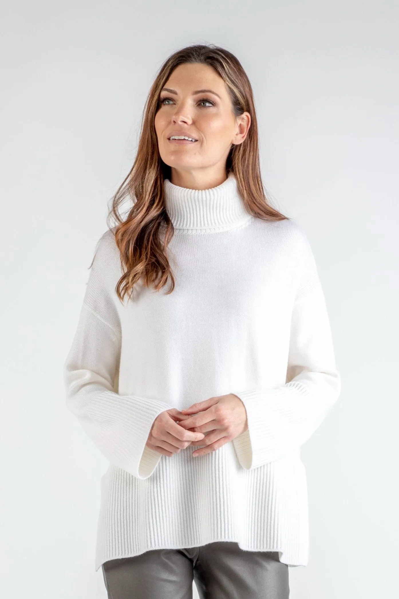 Neffa Wool Turtleneck Sweater - Cipria