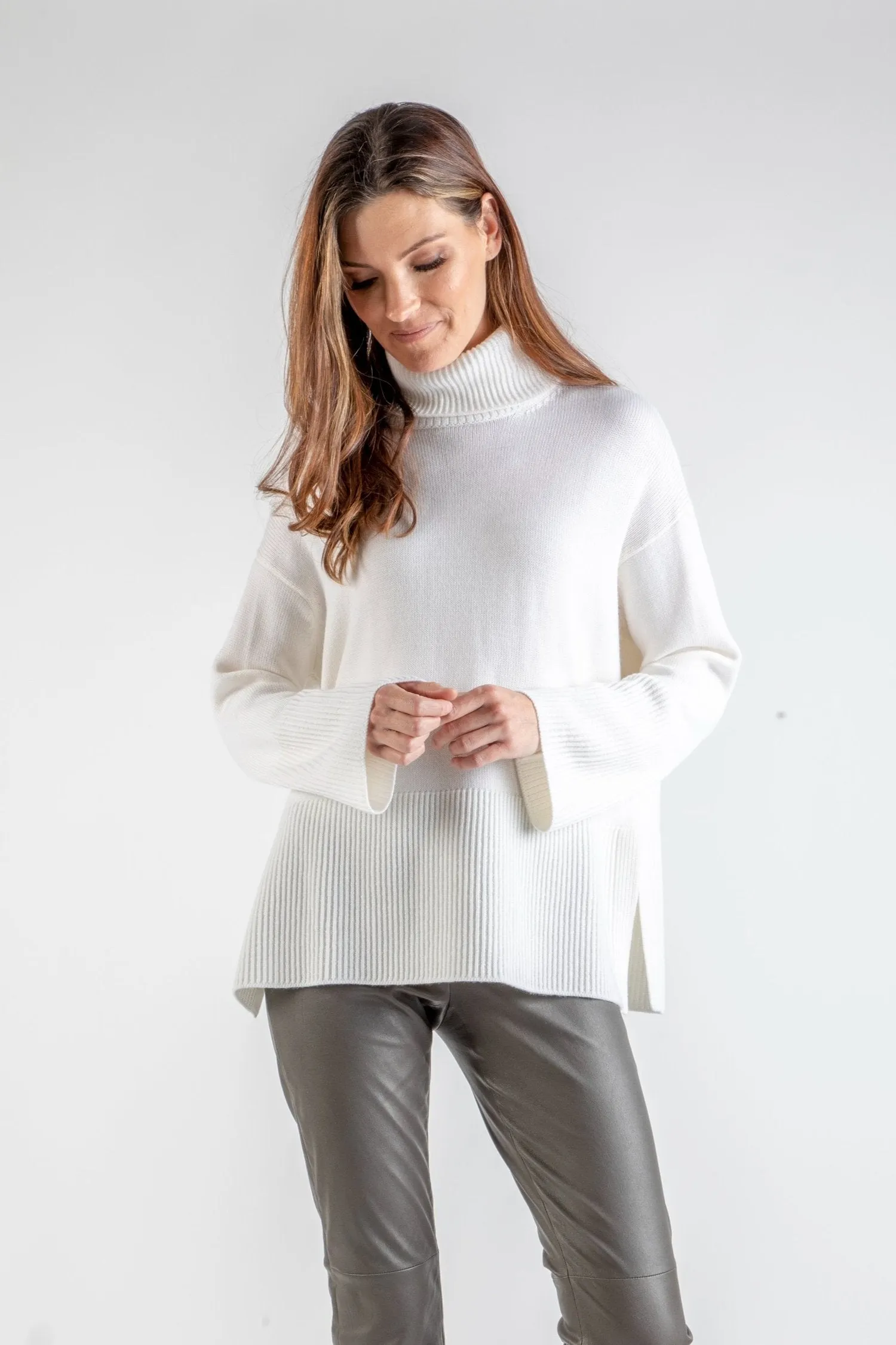 Neffa Wool Turtleneck Sweater - Cipria