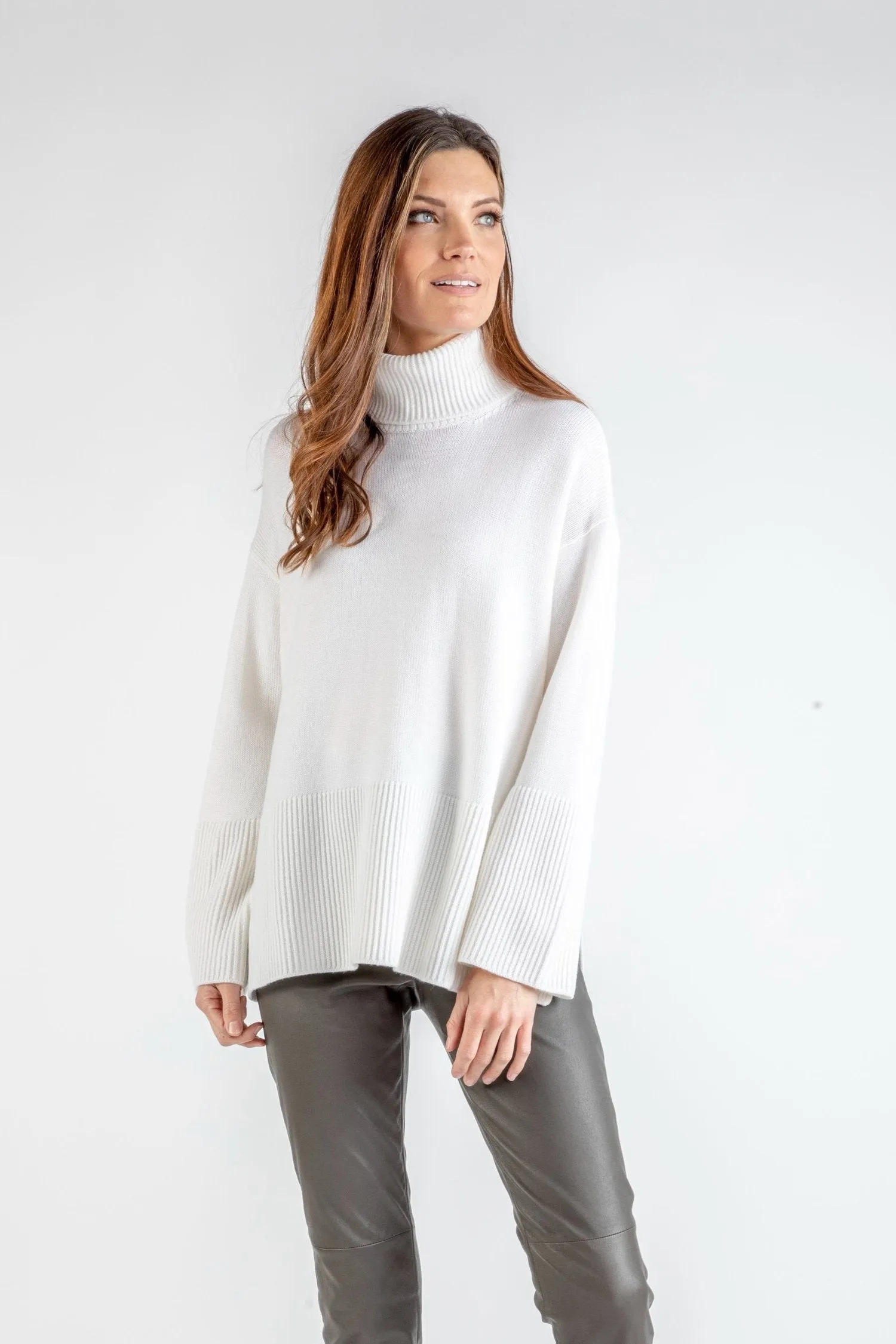 Neffa Wool Turtleneck Sweater - Cipria