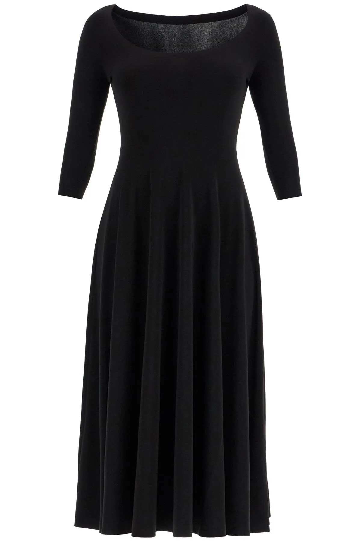 Norma Kamali Reversible V Neck Dress   Black