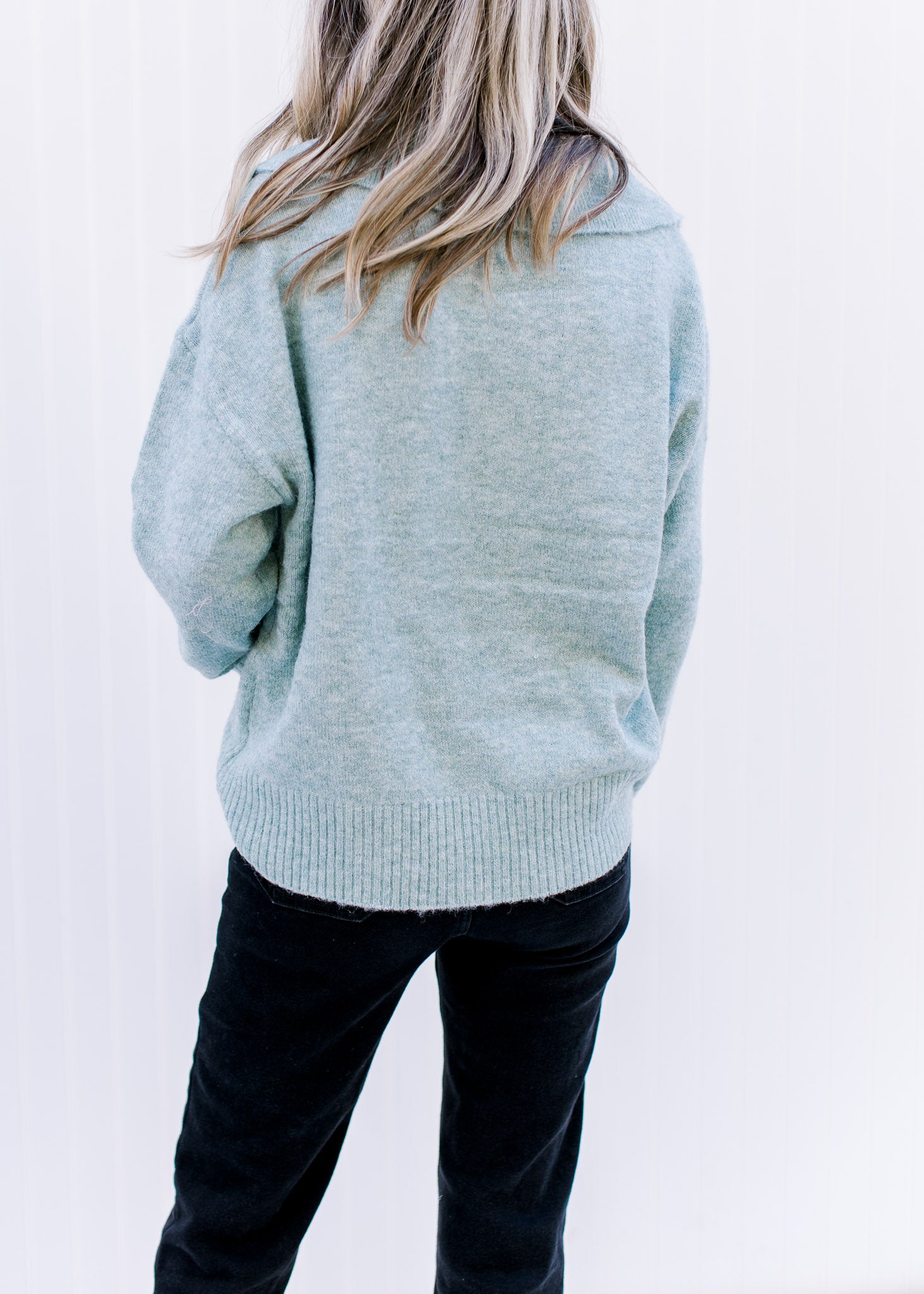 Pale Blue Collared Sweater