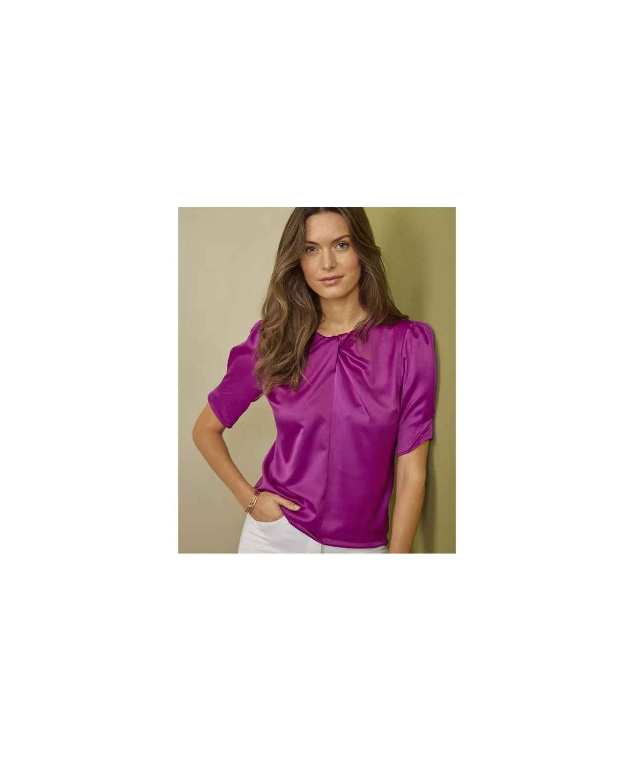 Purple Satin Blouse