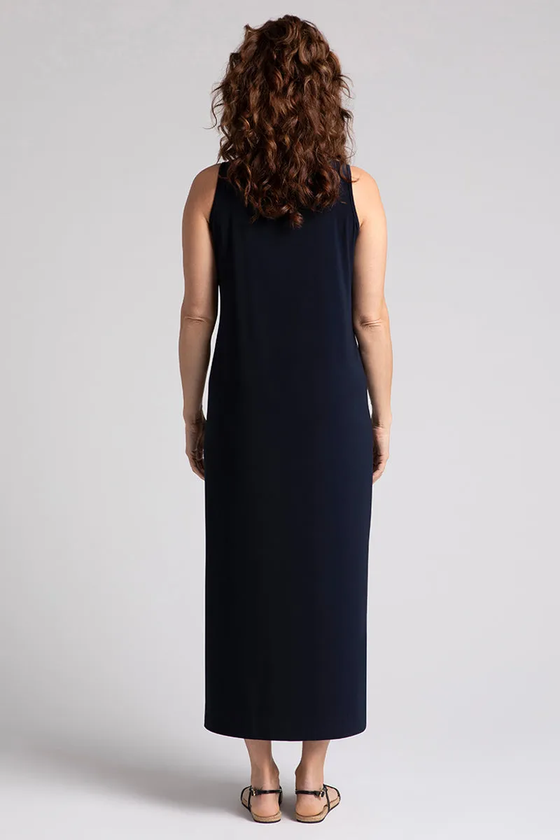 Reversible Slit Tank Dress | Navy