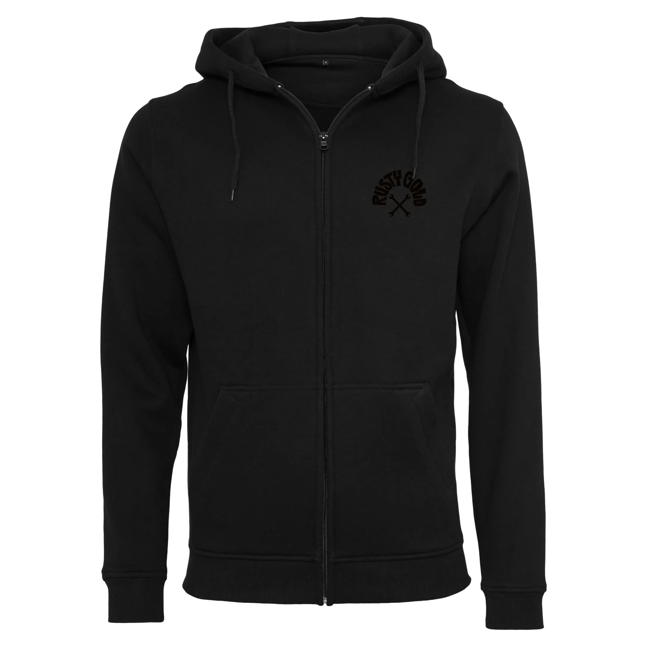 Rusty Race Zipper Hoodie black on black