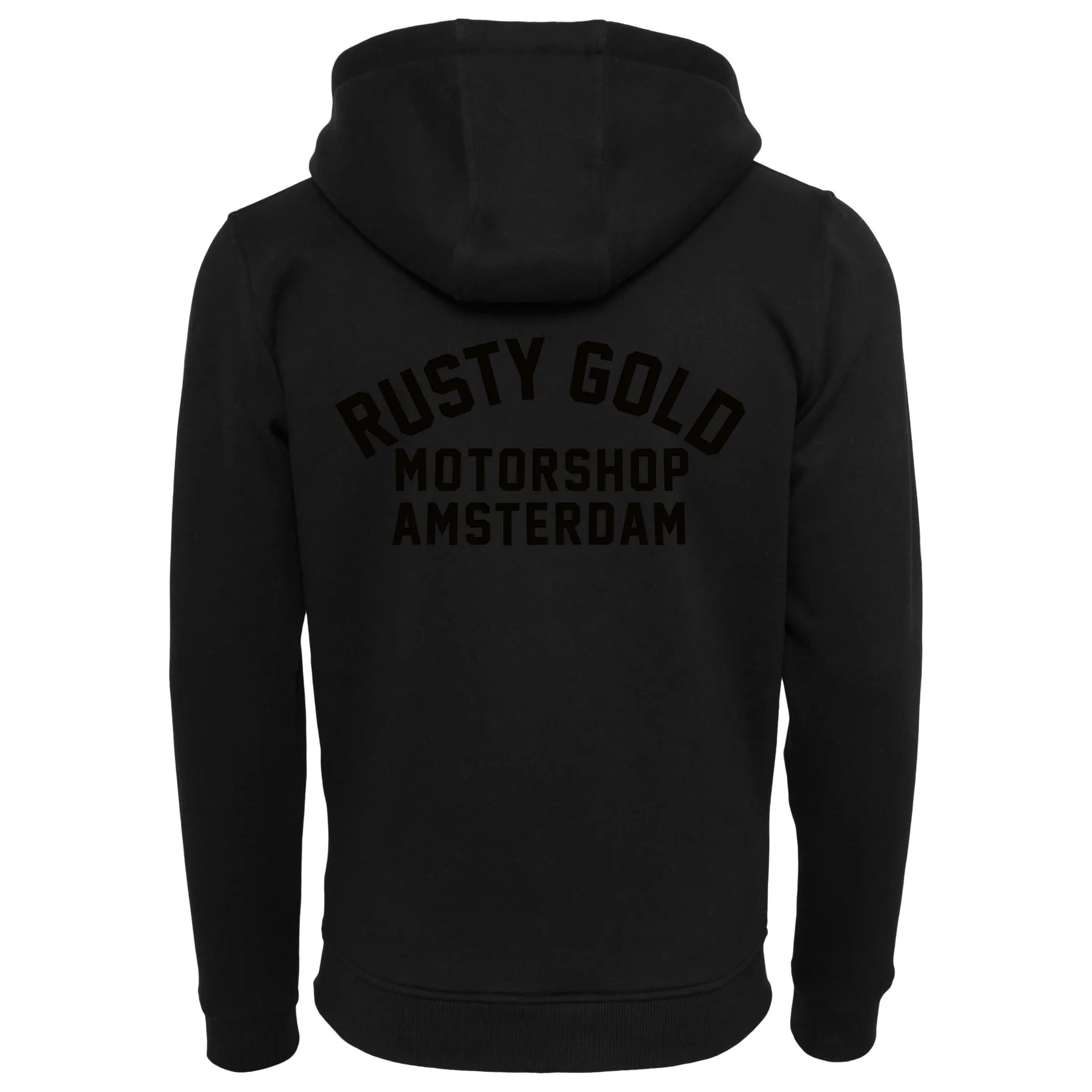 Rusty Race Zipper Hoodie black on black