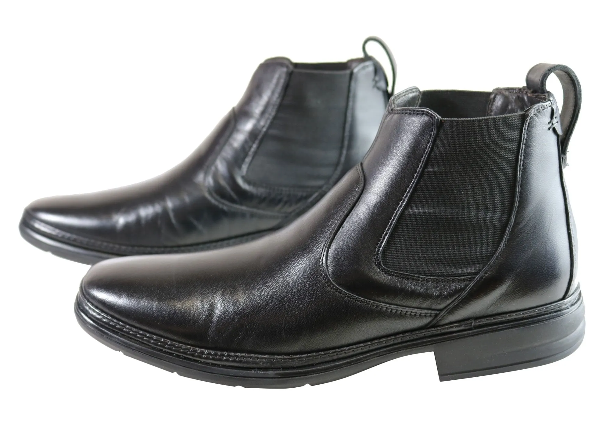 Savelli Richard Mens Leather Chelsea Dress Boots Made In Brazil