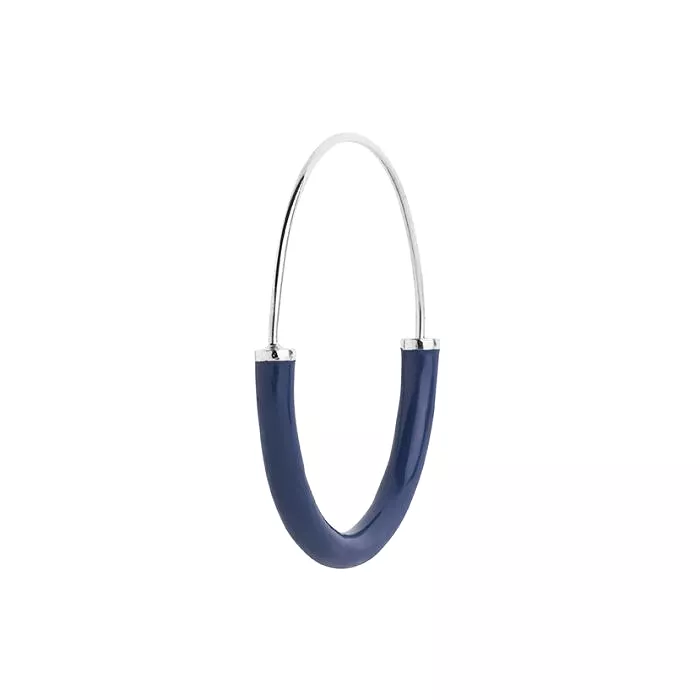 Serendipity Hoop Medium, Silver/Blue