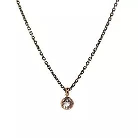 Single White Sapphire Necklace