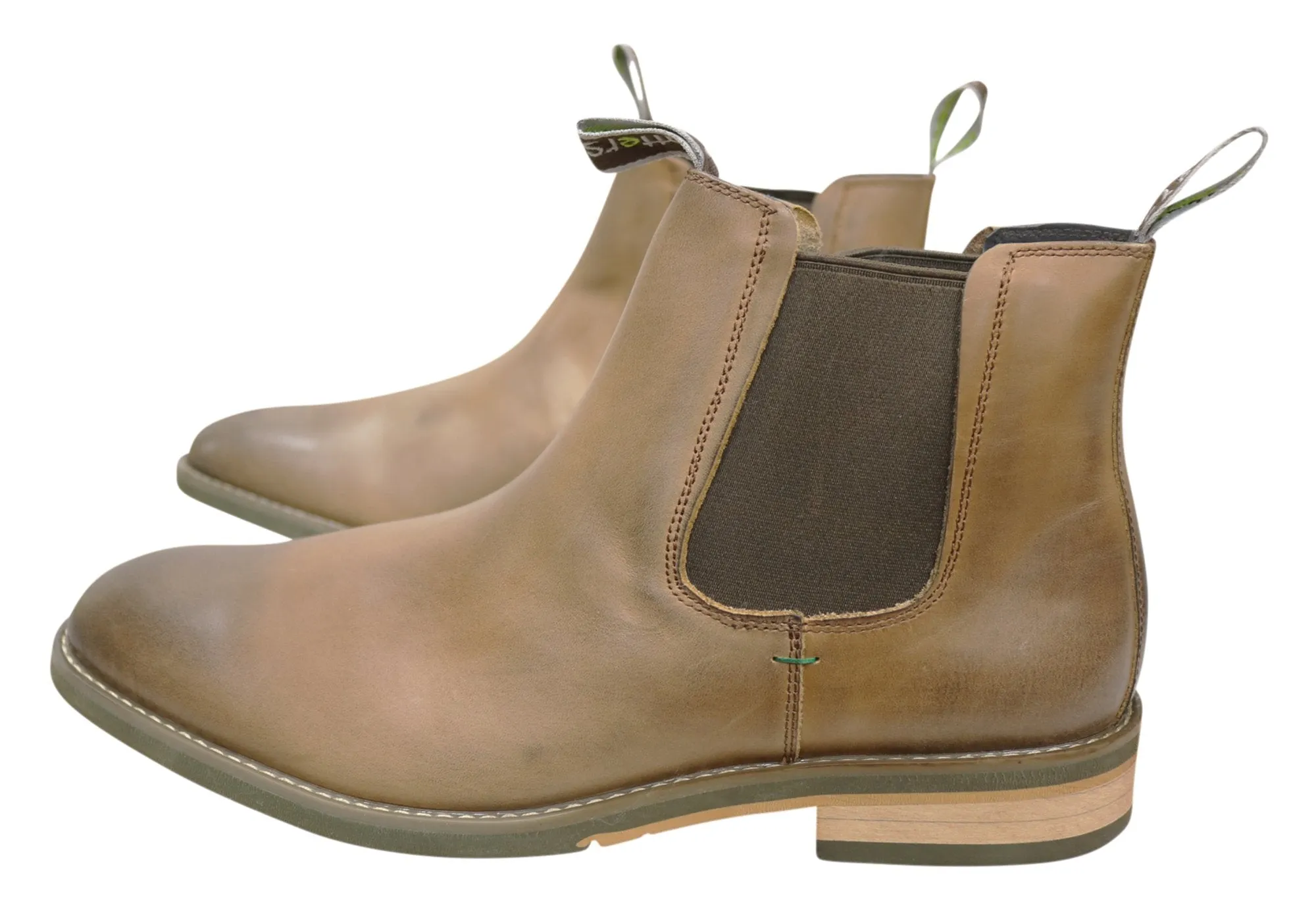 Slatters Optimum Mens Comfortable Leather Pull On Chelsea Dress Boots