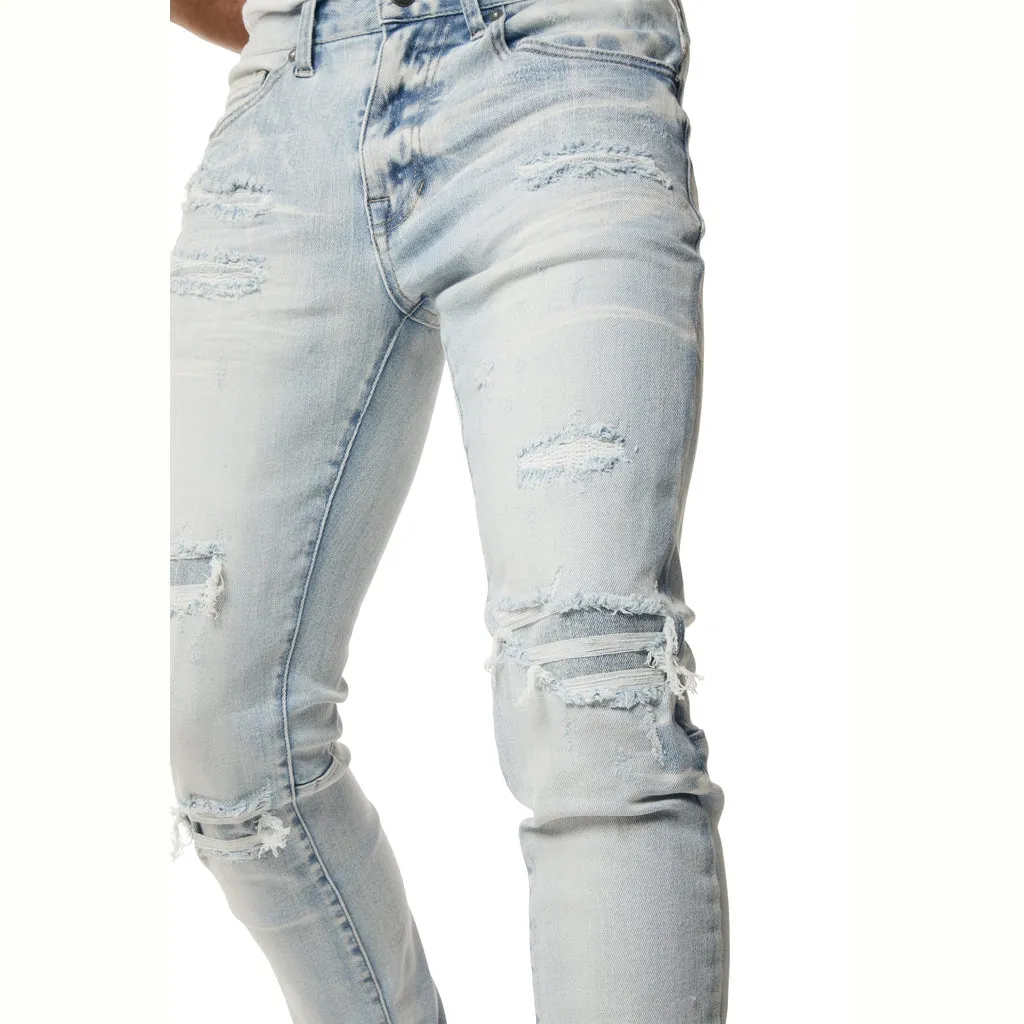 Slim Vintage Washed Jeans - Santorini Blue