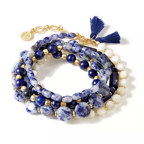 Sodalite Beaded Wrap