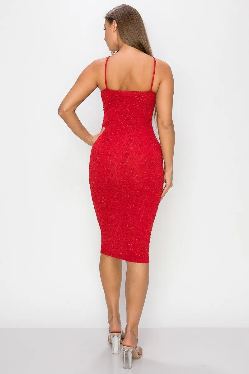 Spaghetti Strap Midi Dress