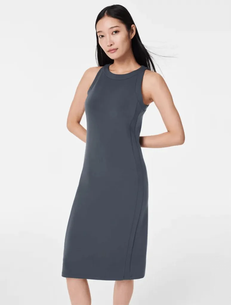 Spanx Airessentials Tank Midi Dress in Dark Storm