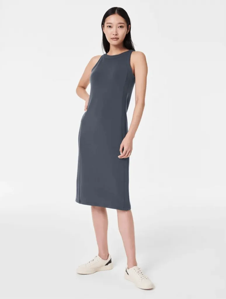 Spanx Airessentials Tank Midi Dress in Dark Storm