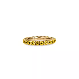 Stretch & Stack Yellow Sapphire Eternity Rings .6-3 carats