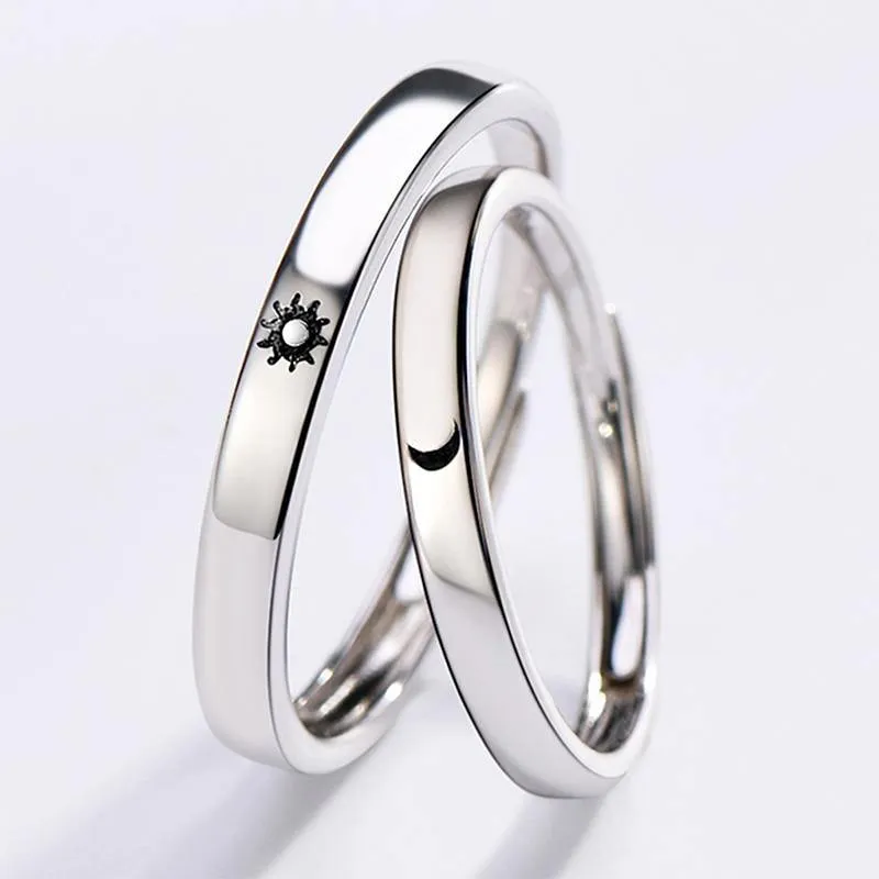 Sun Moon Adjustable Couple Rings