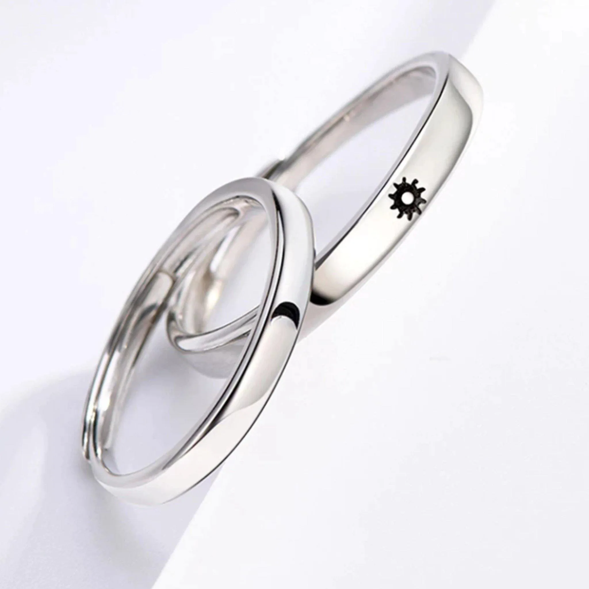 Sun Moon Adjustable Couple Rings