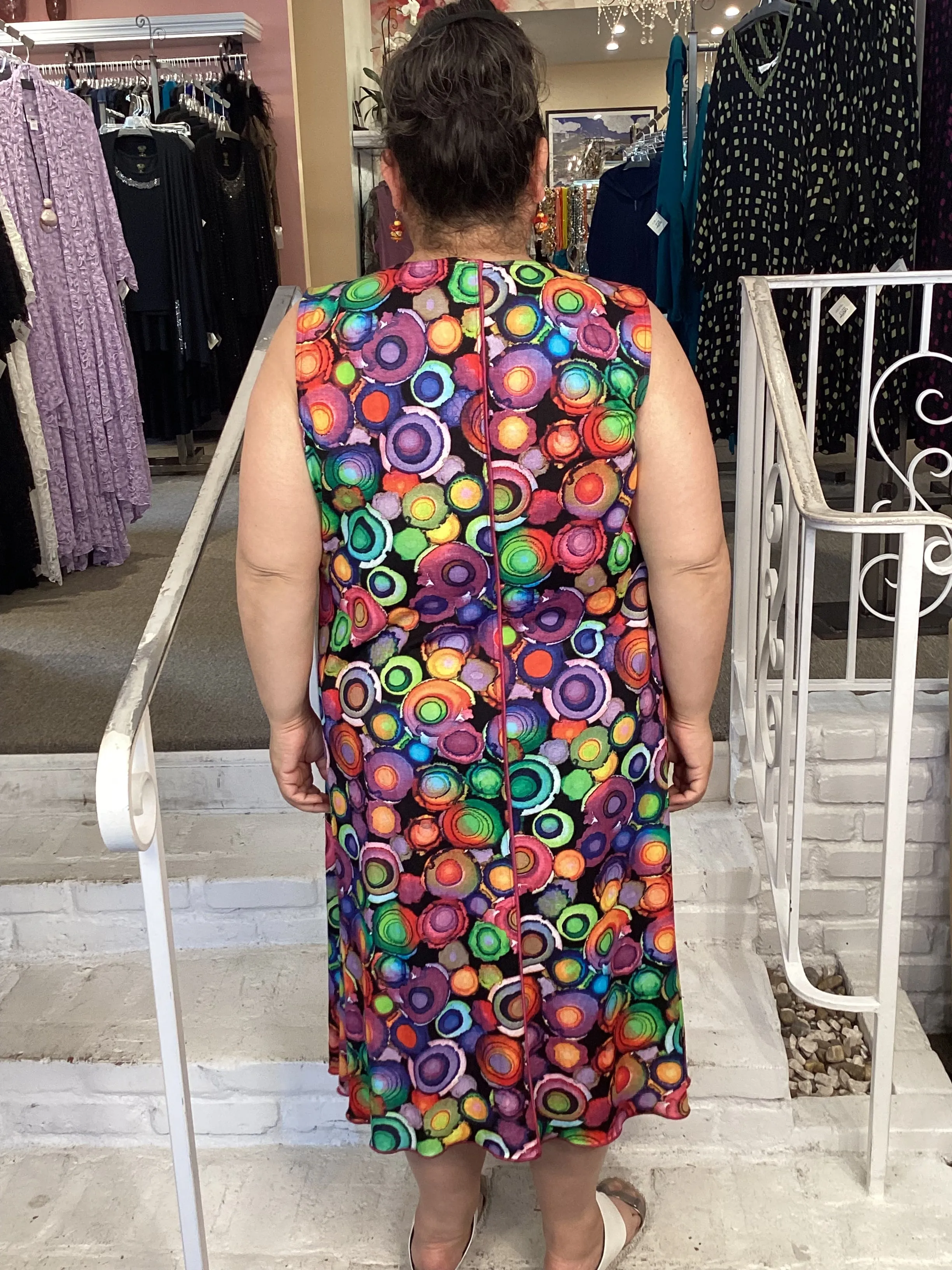 TANK DRESS - BRIGHT CIRCLES