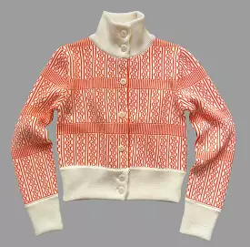 The Aviemore Ladies' cardigan Cream & Orange