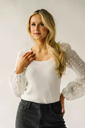 The Edmunds Contrast Blouse in Ivory