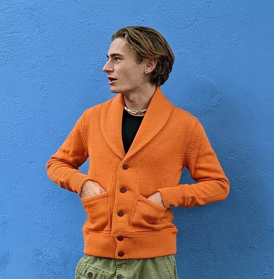 THE EXPLORER CARDIGAN - ORANGE