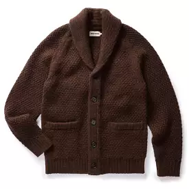 The Fisherman Shawl Cardigan in Marsh Heather