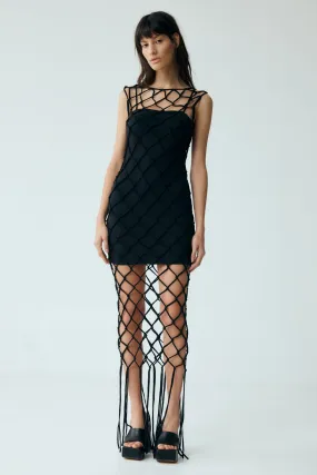 Third Form Net Tank Dress - Black