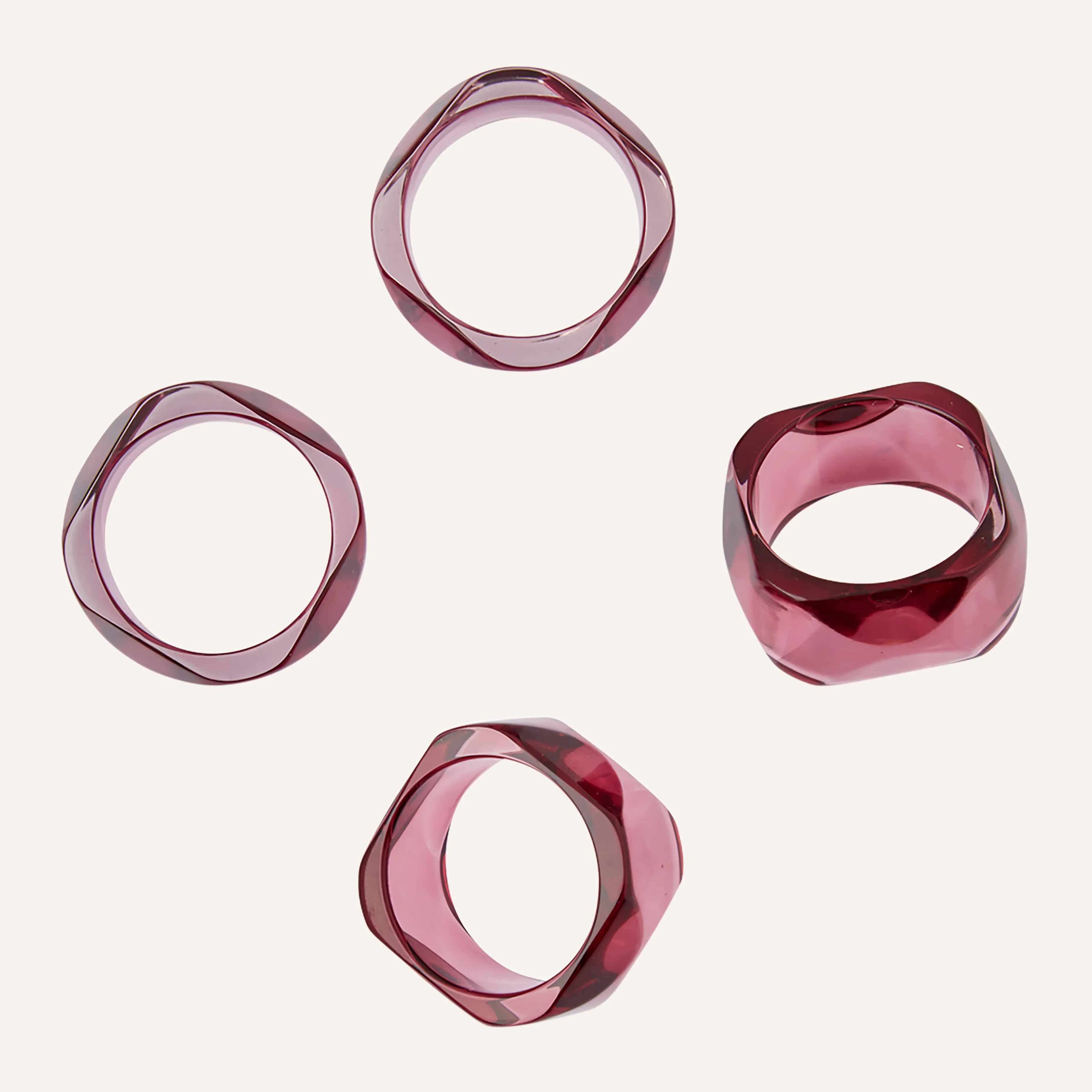 Tourmaline Gem Napkin Rings