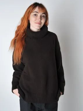 Turtleneck Slouchy Sweater - Bark