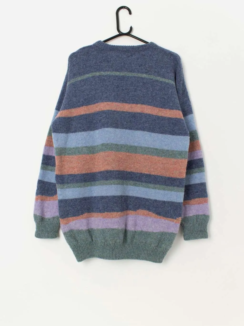 Vintage Chapter House striped wool sweater with white bird – Large