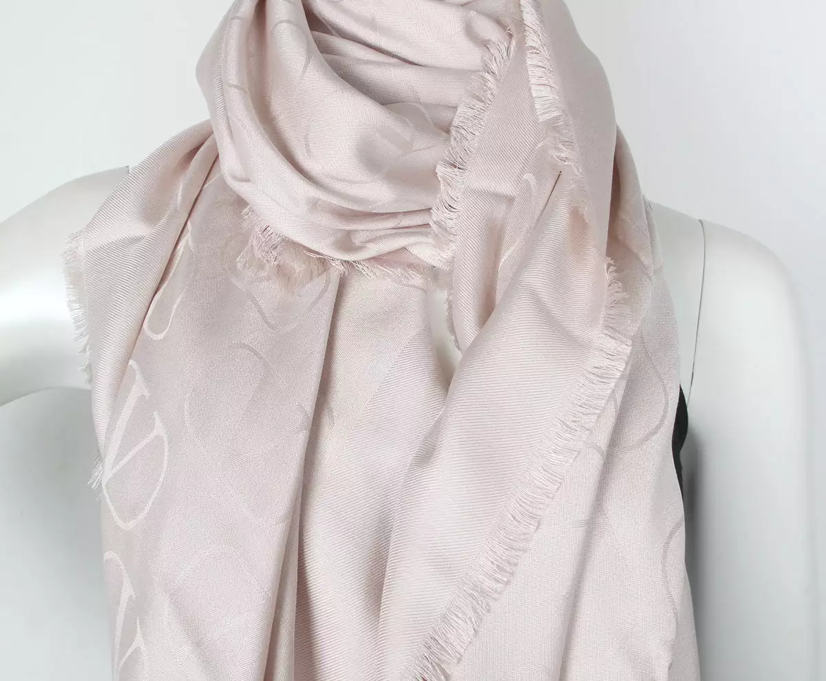 VLogo Signature Silk Shawl, Poudre